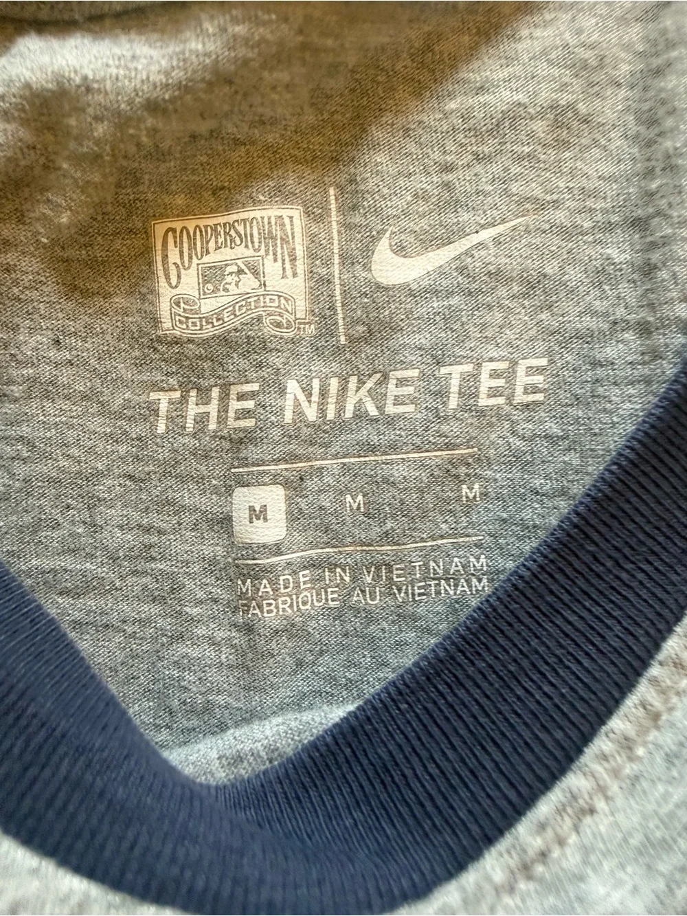 Nike Cleveland Indians Raglan Tee - Gray and Navy